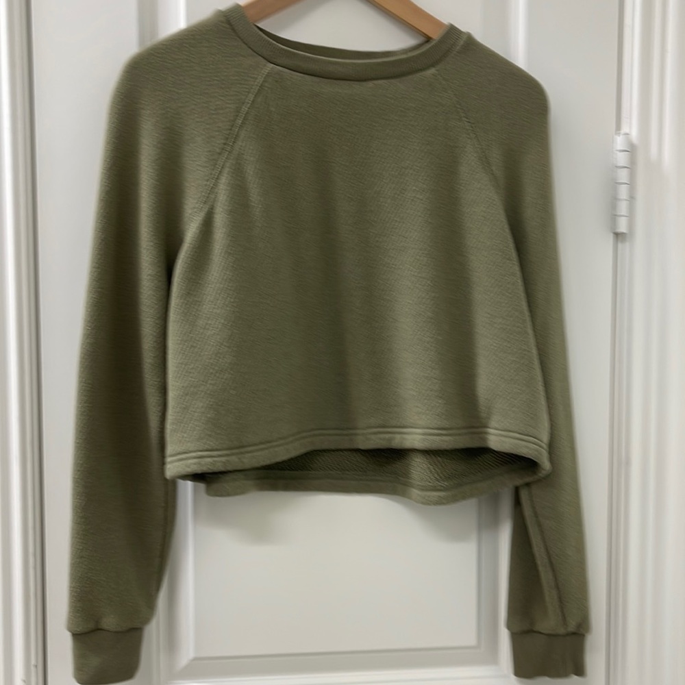 Madewell Olive Green Crew Neck Sweatshirt
